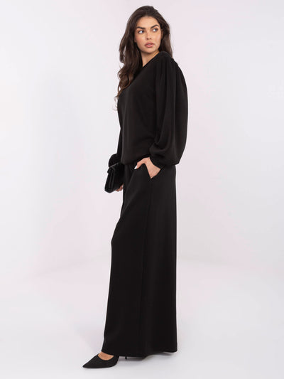 Czarna bluza oversize z domieszką modalu