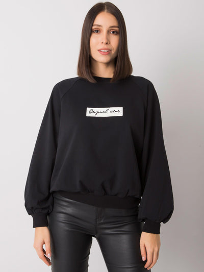 Czarna bawełniana bluza plus size