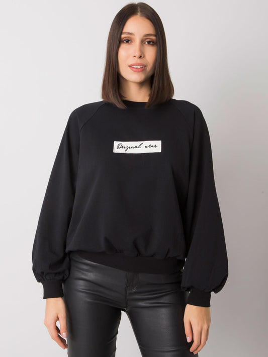 Czarna bawełniana bluza plus size