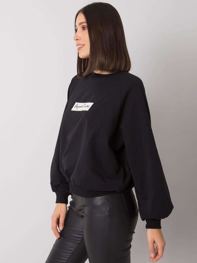 Czarna bawełniana bluza plus size
