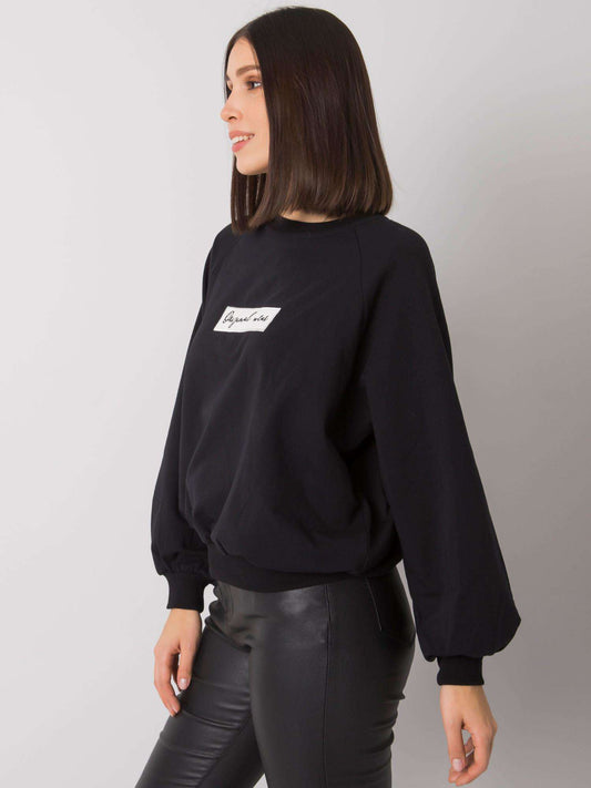 Czarna bawełniana bluza plus size