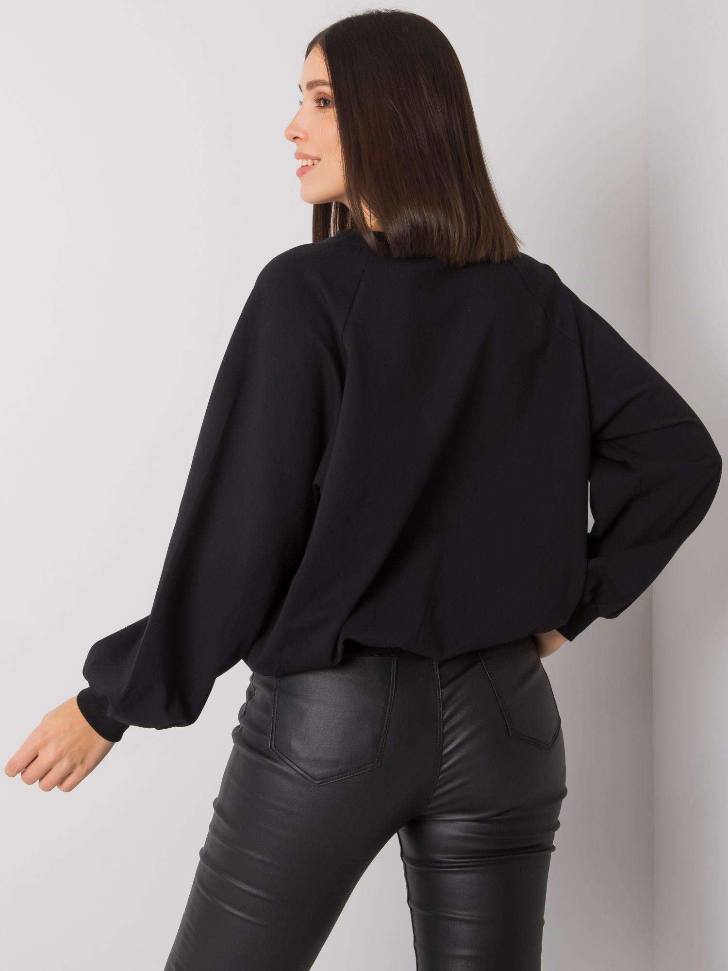 Czarna bawełniana bluza plus size