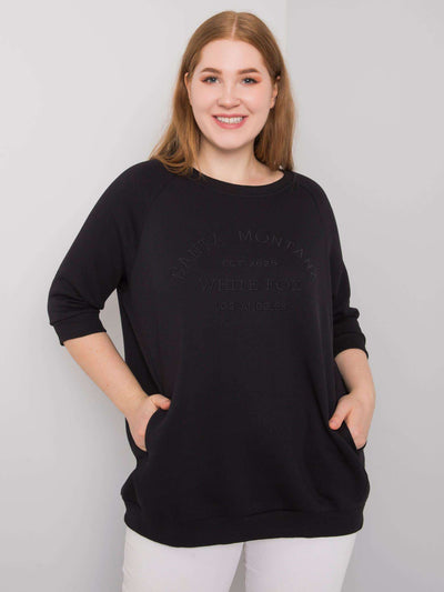 Czarna bluza damska plus size