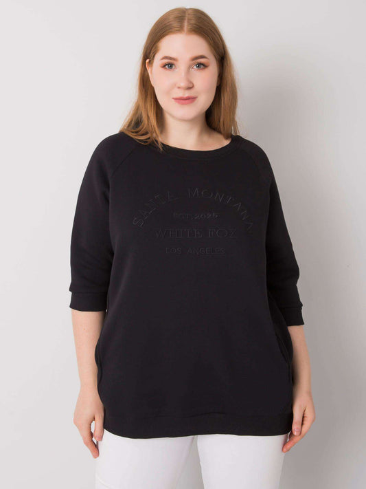 Czarna bluza damska plus size
