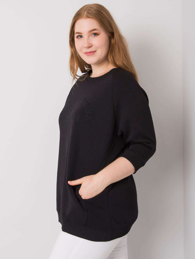 Czarna bluza damska plus size