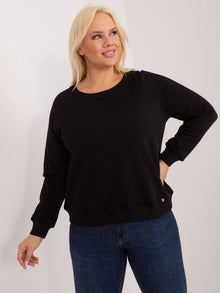 Czarna bluza plus size bez kaptura
