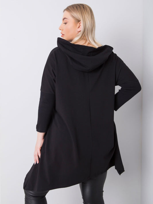 Czarna bluza plus size z nadrukiem