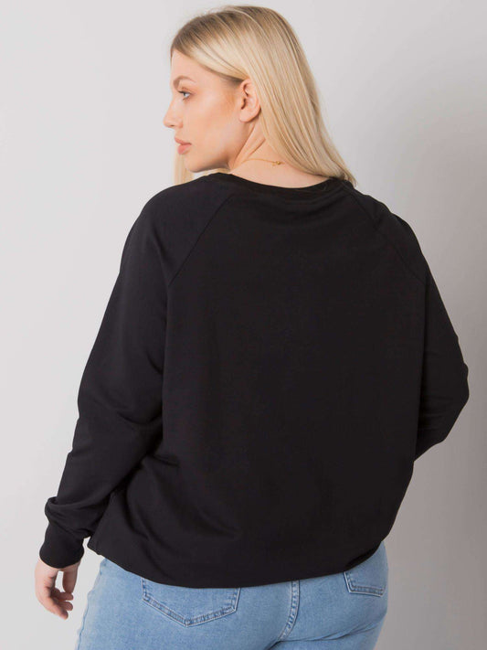 Czarna bluza damska plus size