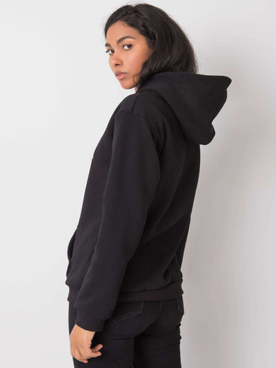 RUE PARIS Czarna damska bluza kangurka