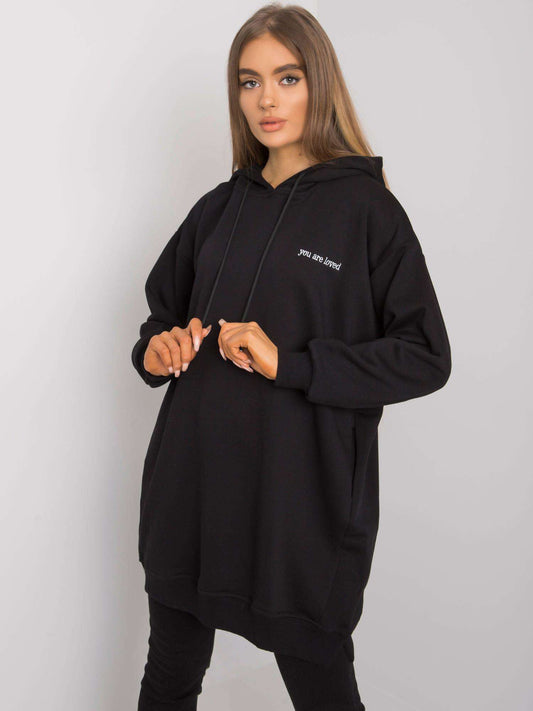 Czarna bluza damska z kapturem