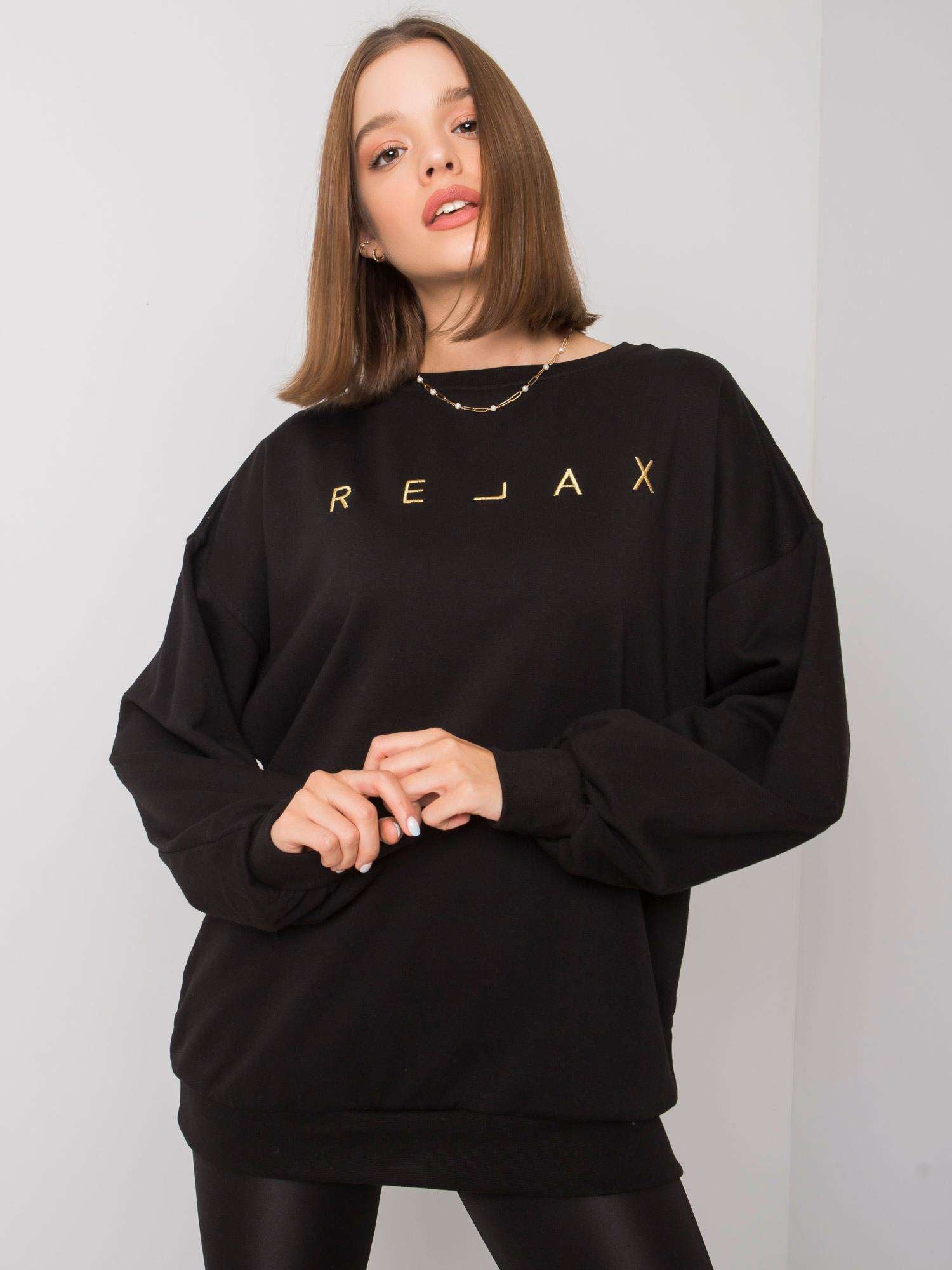 Czarna bluza bez kaptura