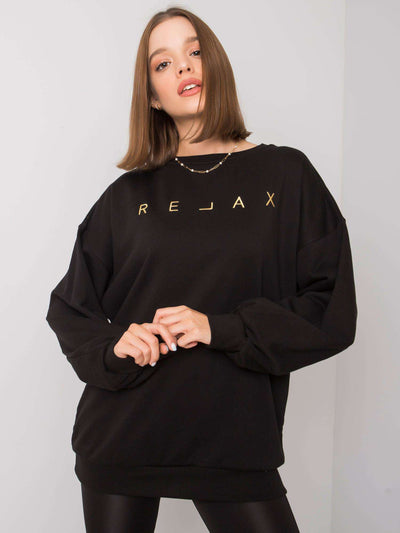 Czarna bluza bez kaptura