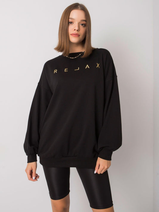 Czarna bluza bez kaptura