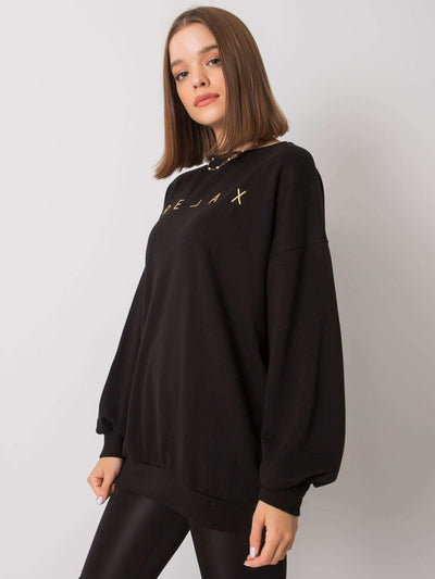 Czarna bluza bez kaptura