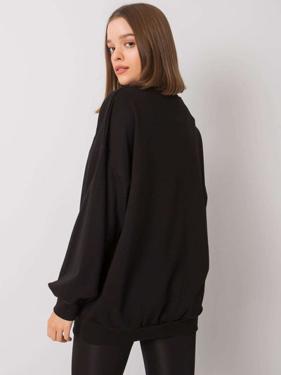 Czarna bluza bez kaptura