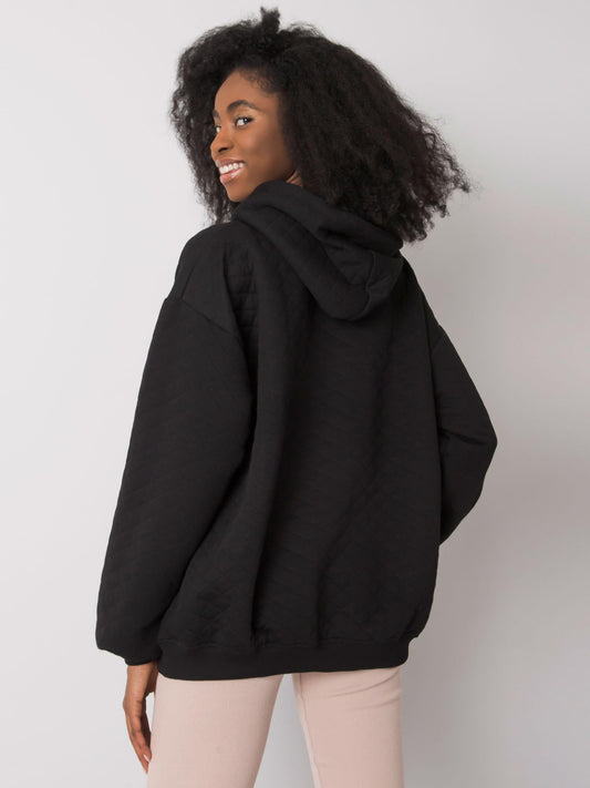 RUE PARIS Czarna bluza z kapturem