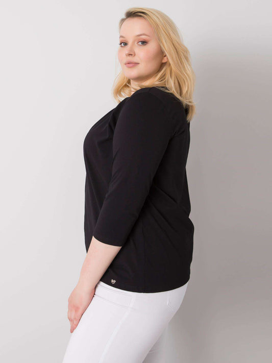 Czarna bluzka plus size bawełniana