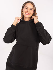 Czarna damska bluza basic z bawełny