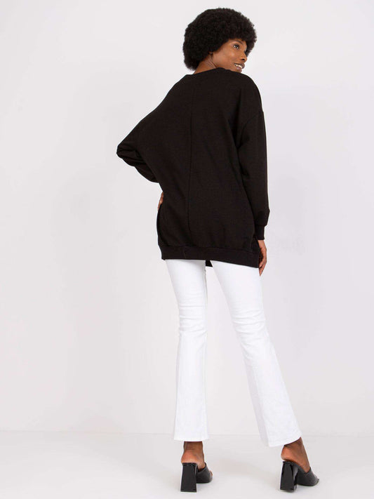 Czarna bluza dresowa z nadrukiem
