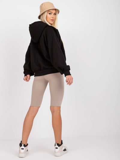 Czarna bluza dresowa z kapturem