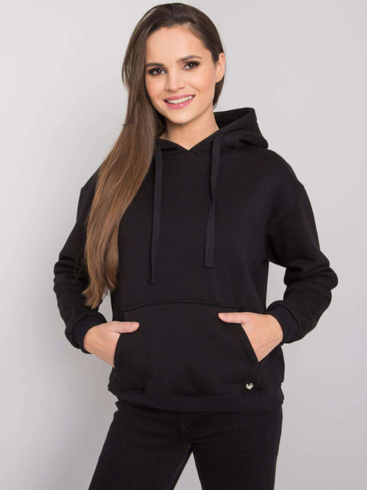 Czarna bluza kangurka basic