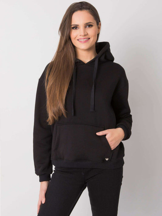 Czarna bluza kangurka basic