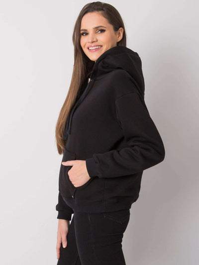 Czarna bluza kangurka basic