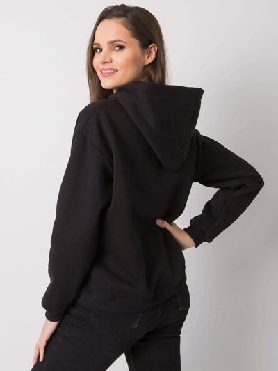 Czarna bluza kangurka basic