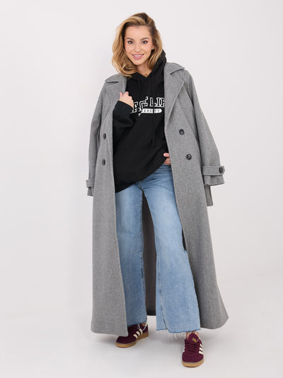 Czarna długa bluza oversize z napisem