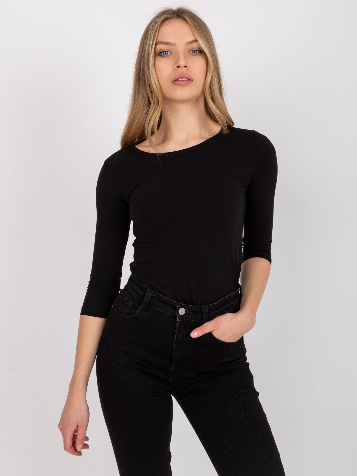 Czarna damska bluzka basic Mona