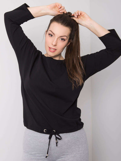 Czarna bluzka plus size z bawełny