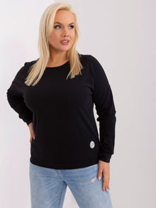 Czarna bawełniana bluzka plus size