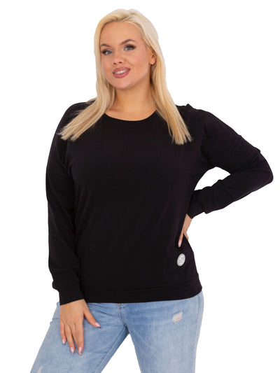 Czarna bawełniana bluzka plus size