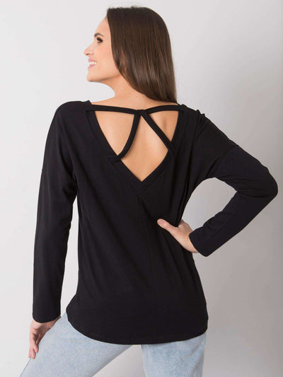 RUE PARIS Czarny longsleeve damski