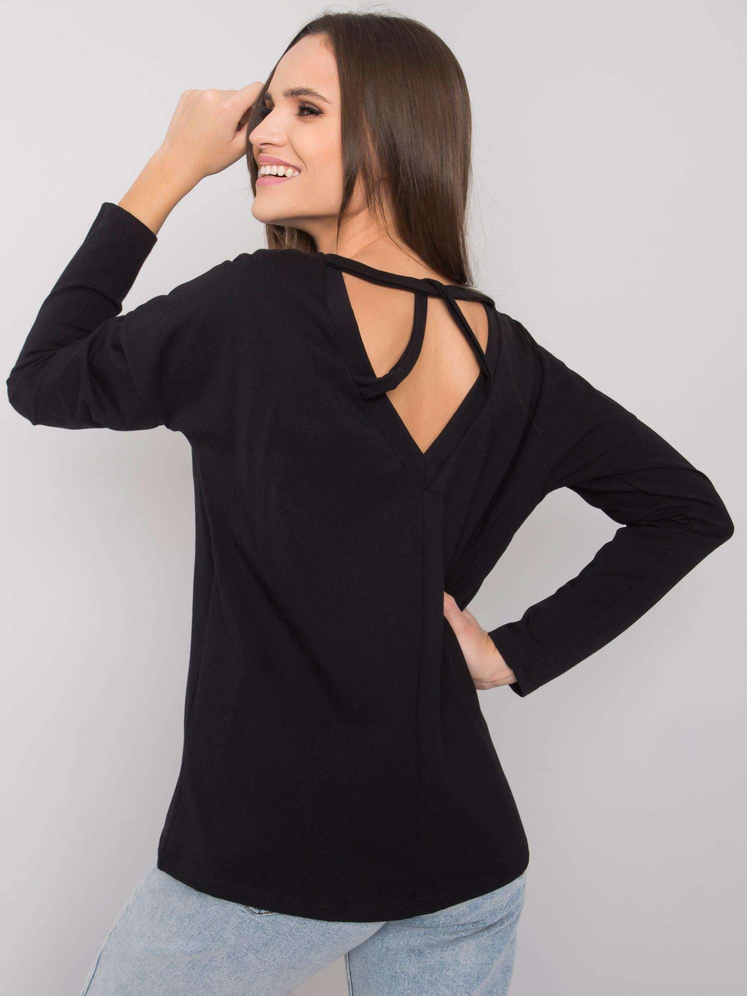 RUE PARIS Czarny longsleeve damski