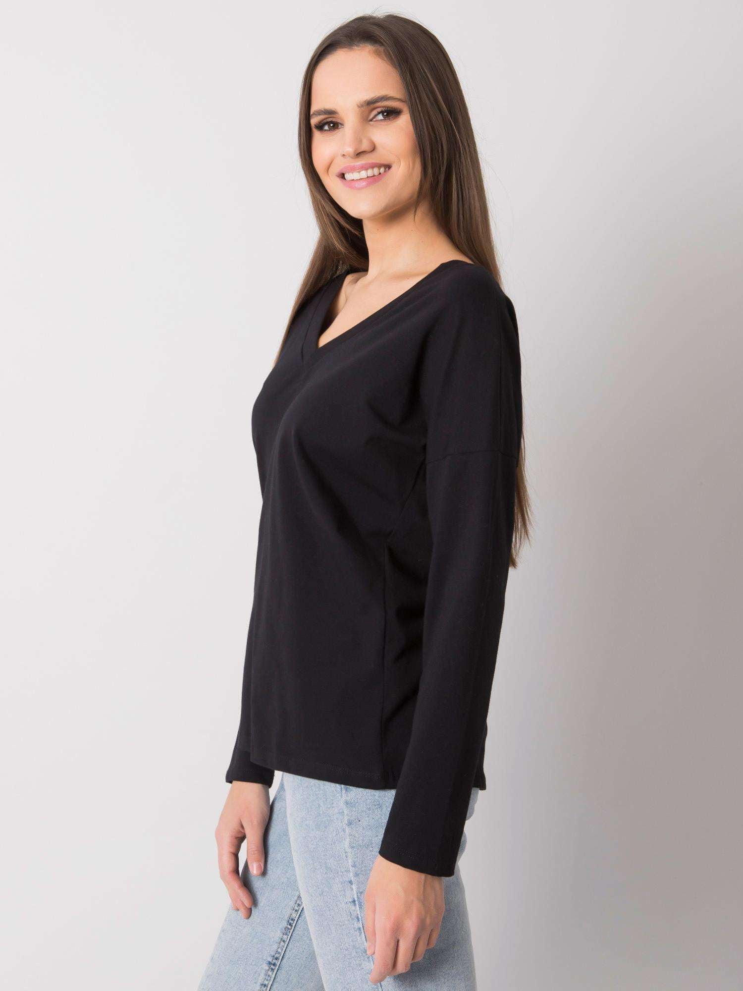 RUE PARIS Czarny longsleeve damski