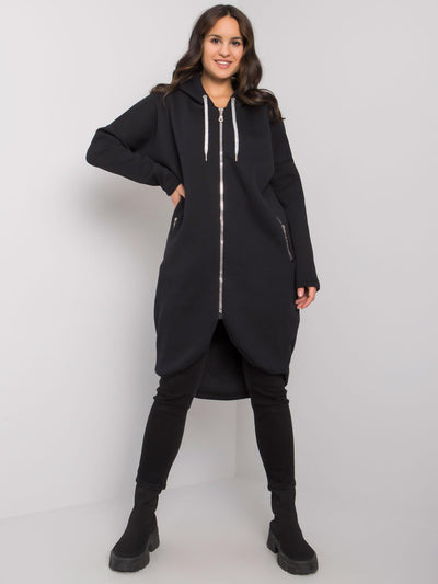 Czarna bluza basic na suwak