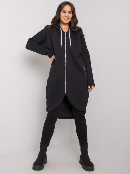 Czarna bluza basic na suwak