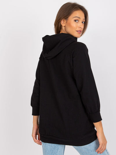 Czarna dresowa bluza damska