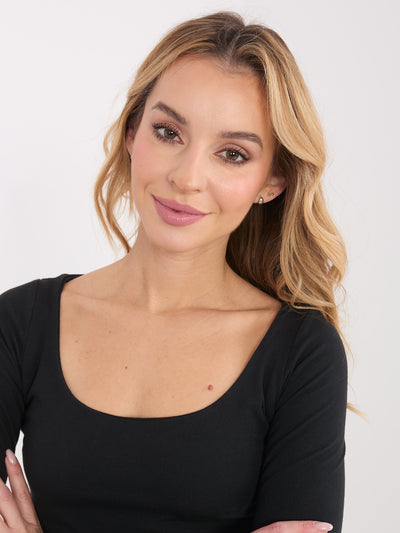 Czarna bawełniana bluzka basic