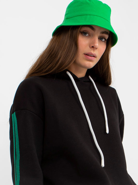 Czarna dresowa bluza z kapturem oversize