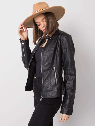 Czarna kurtka biker