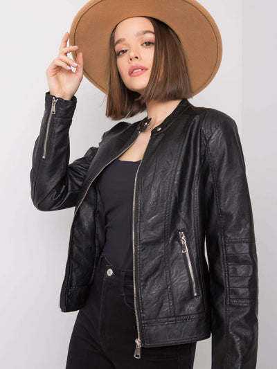 Czarna kurtka biker