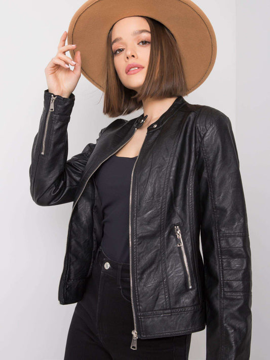Czarna kurtka biker