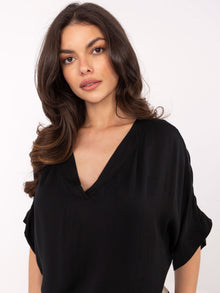 OCH BELLA Czarna bluzka oversize na lato