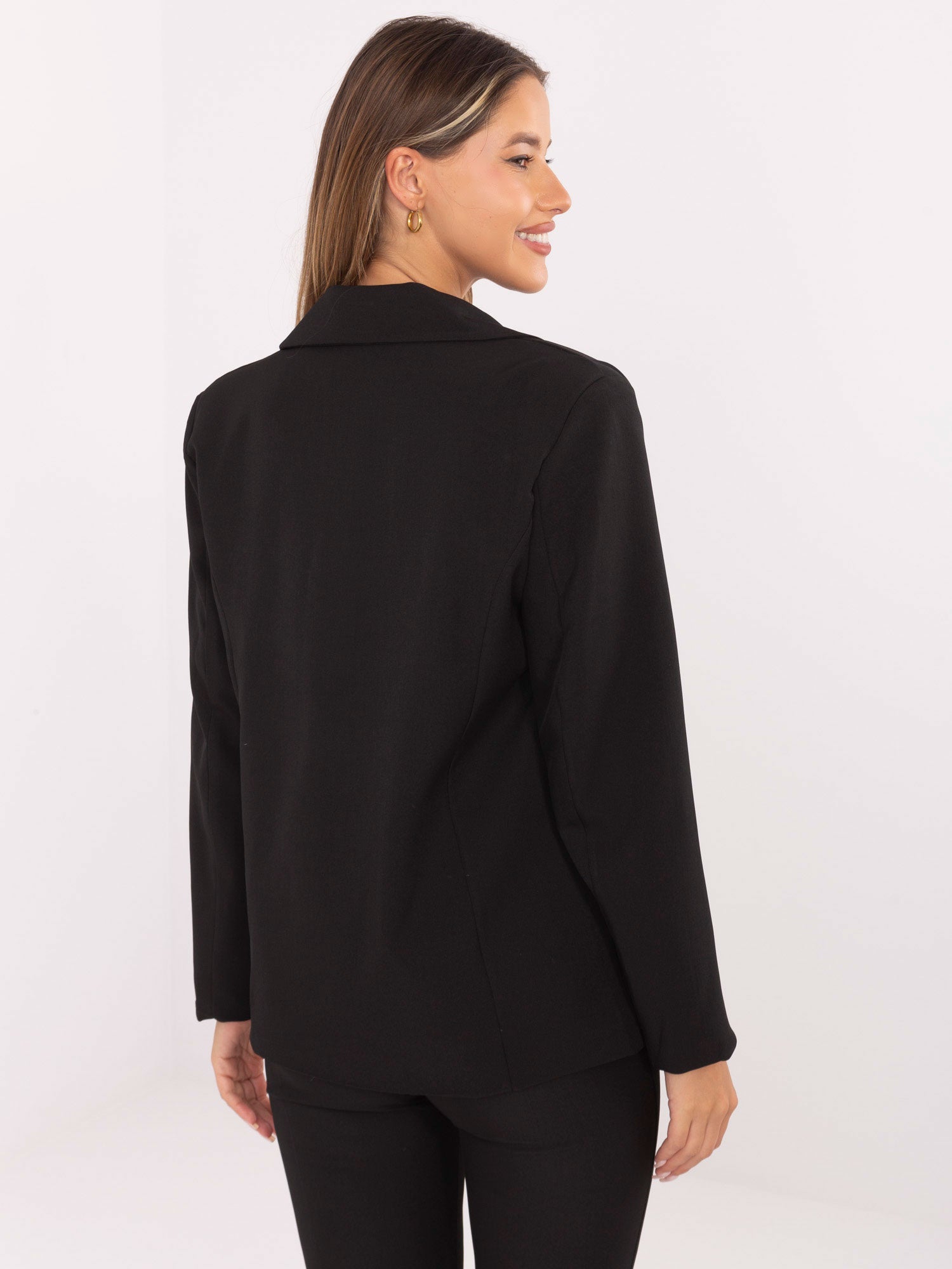 RUE PARIS Czarna elegancka marynarka damska