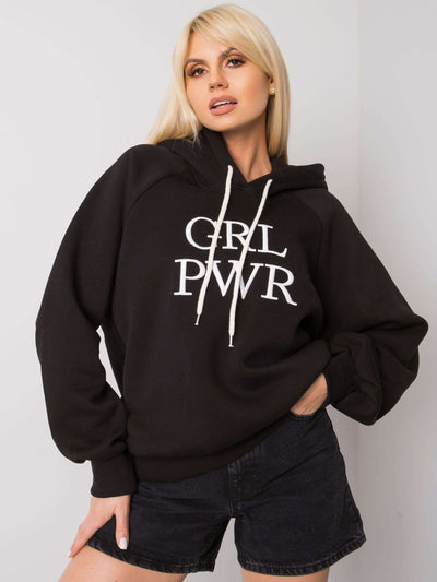 Czarna ocieplana bluza dresowa oversize