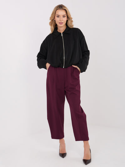 Czarna rozpinana bluza baloon z suwakiem