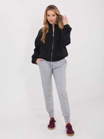Czarna rozpinana bluza basic o kroju oversize