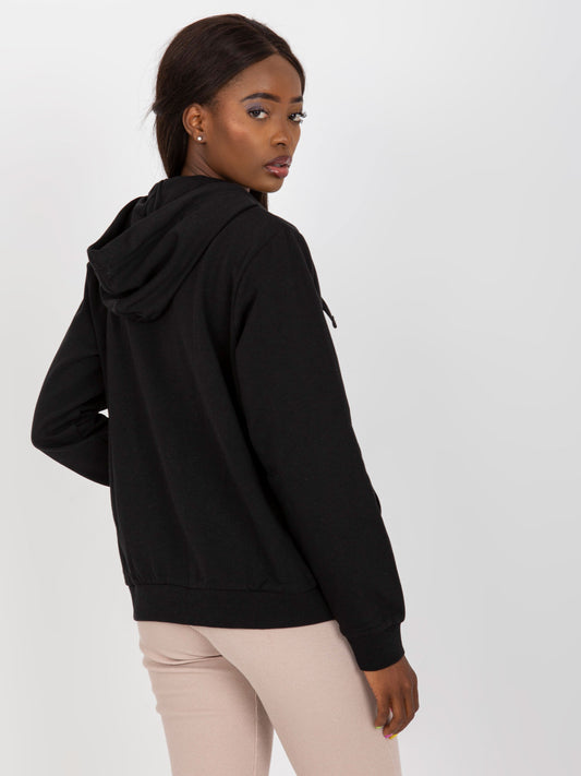 Czarna rozpinana bluza basic z kieszeniami